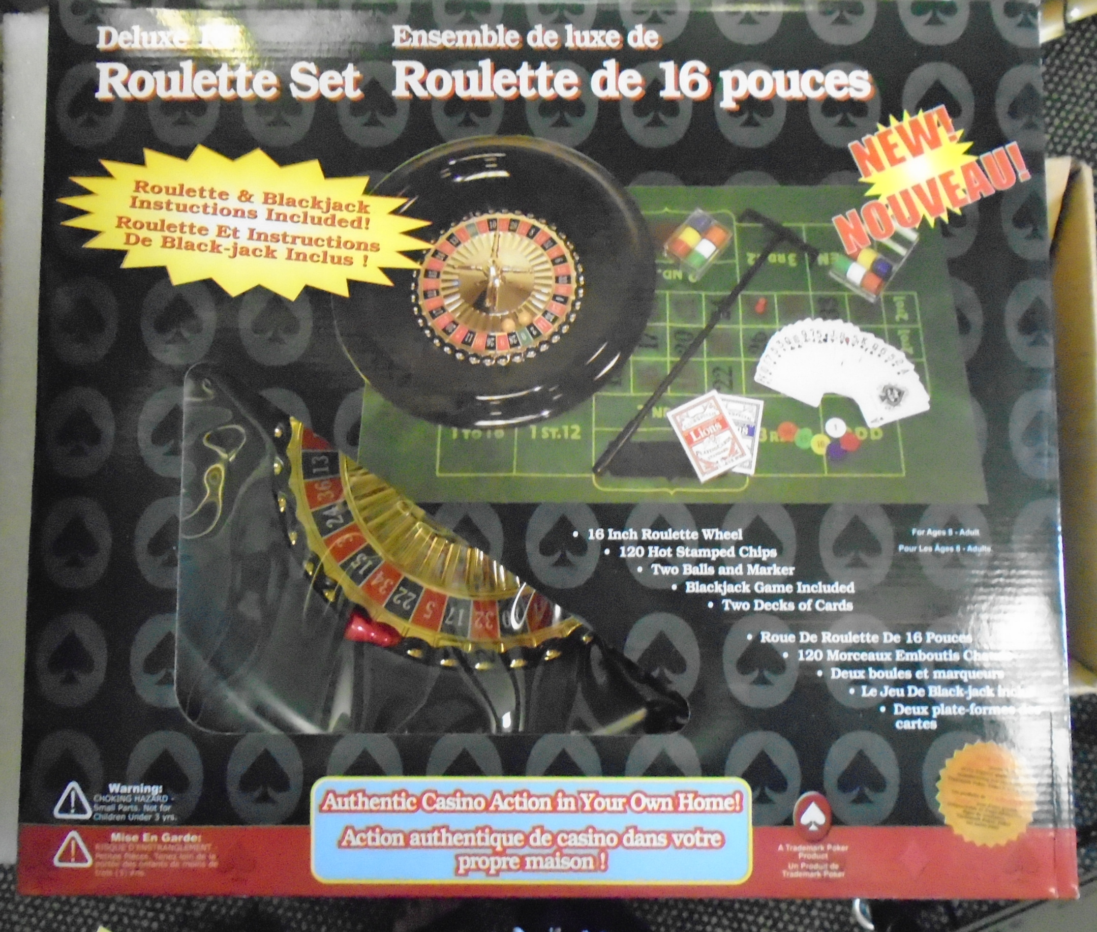 Trademark Poker Deluxe 16" Roulette/Blackjack Set Authentic Casino